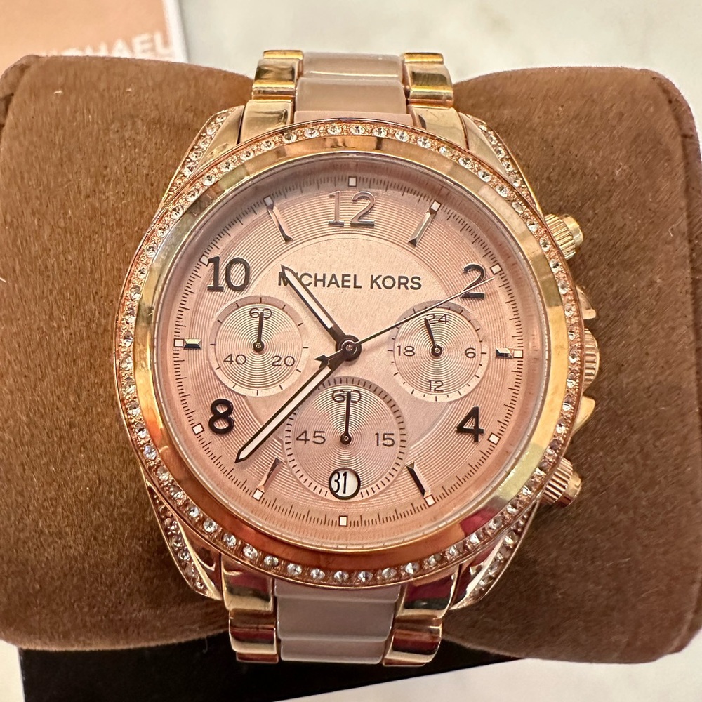 Michael Kors Pavé Rose Gold Watch